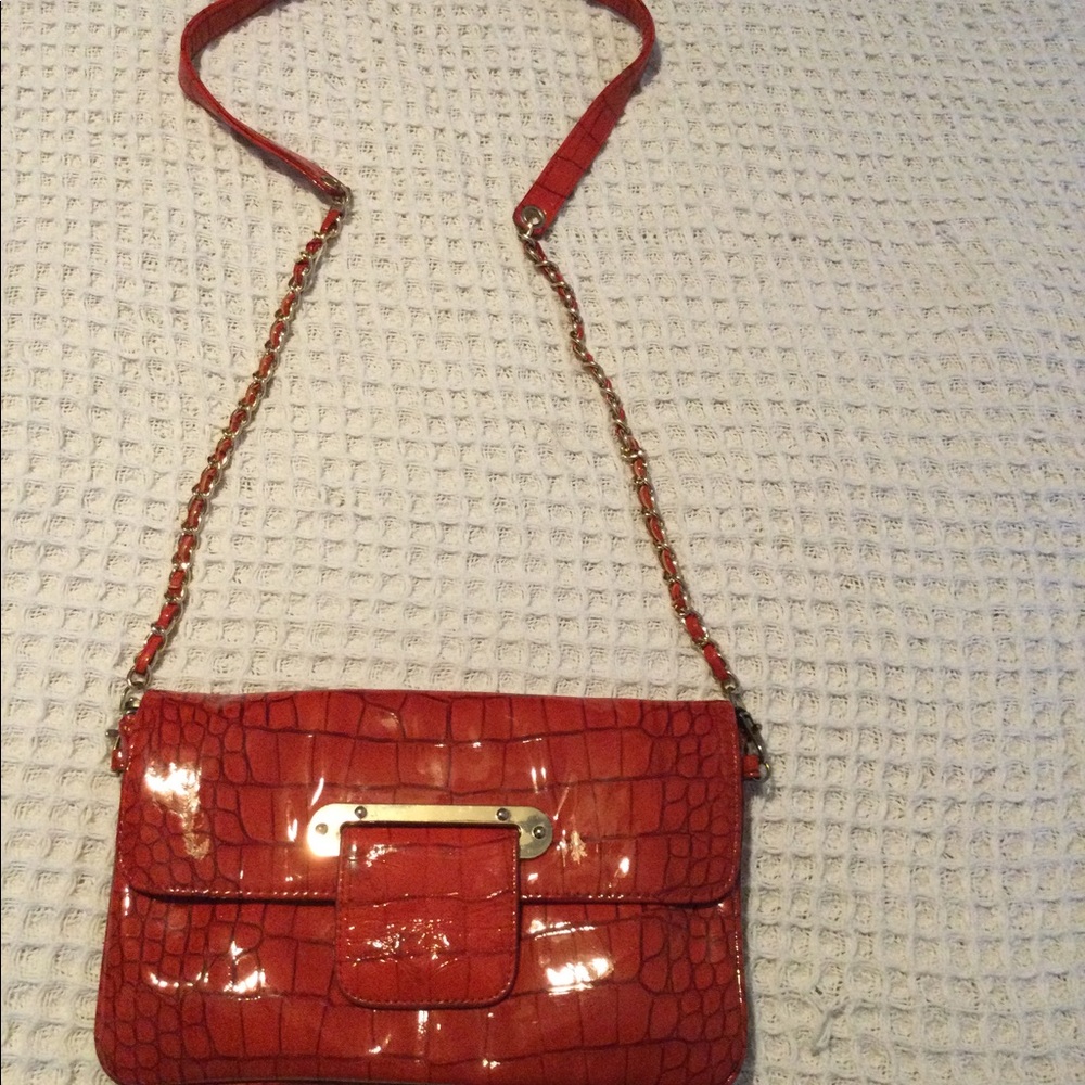 Red shoulder bag